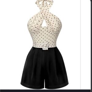 Retro style heart romper. NWT